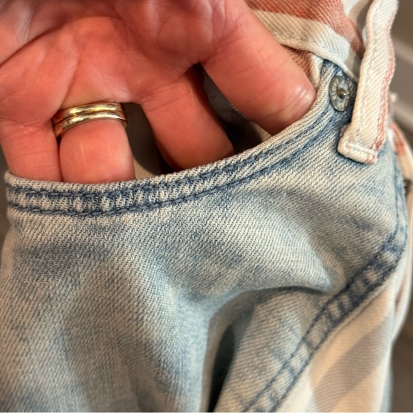 American Eagle Carnival Stripe Jean Shorts Size 0 - Picture 4 of 11